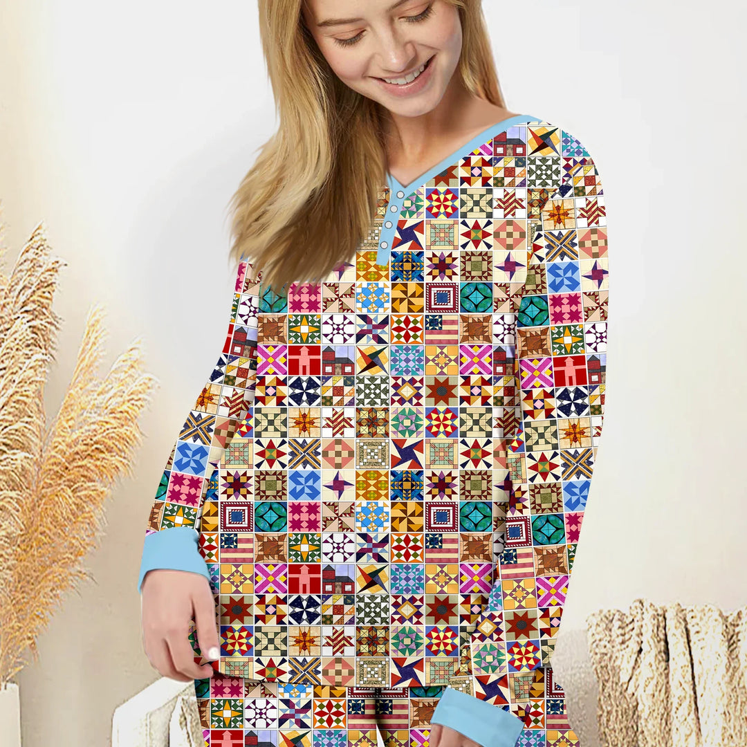 Heritage Quilt Bambus Damen Pyjama Set