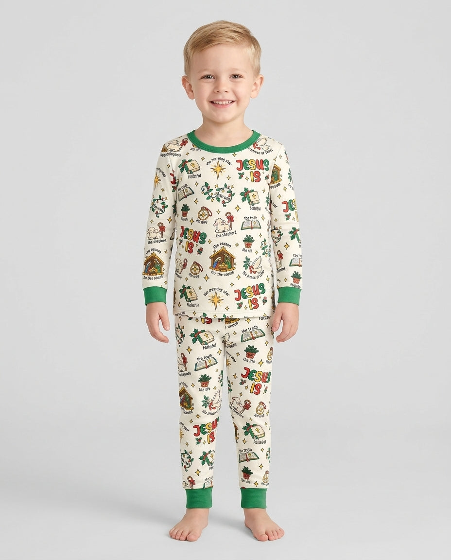 Names of Jesus Bamboo Two Piece Long Sleeve Pajama Set