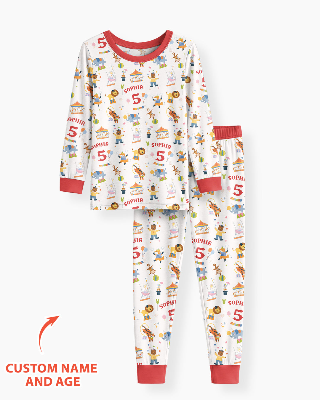 Zweiteiliges Langarm-Pyjama-Set mit Sommerfrüchten