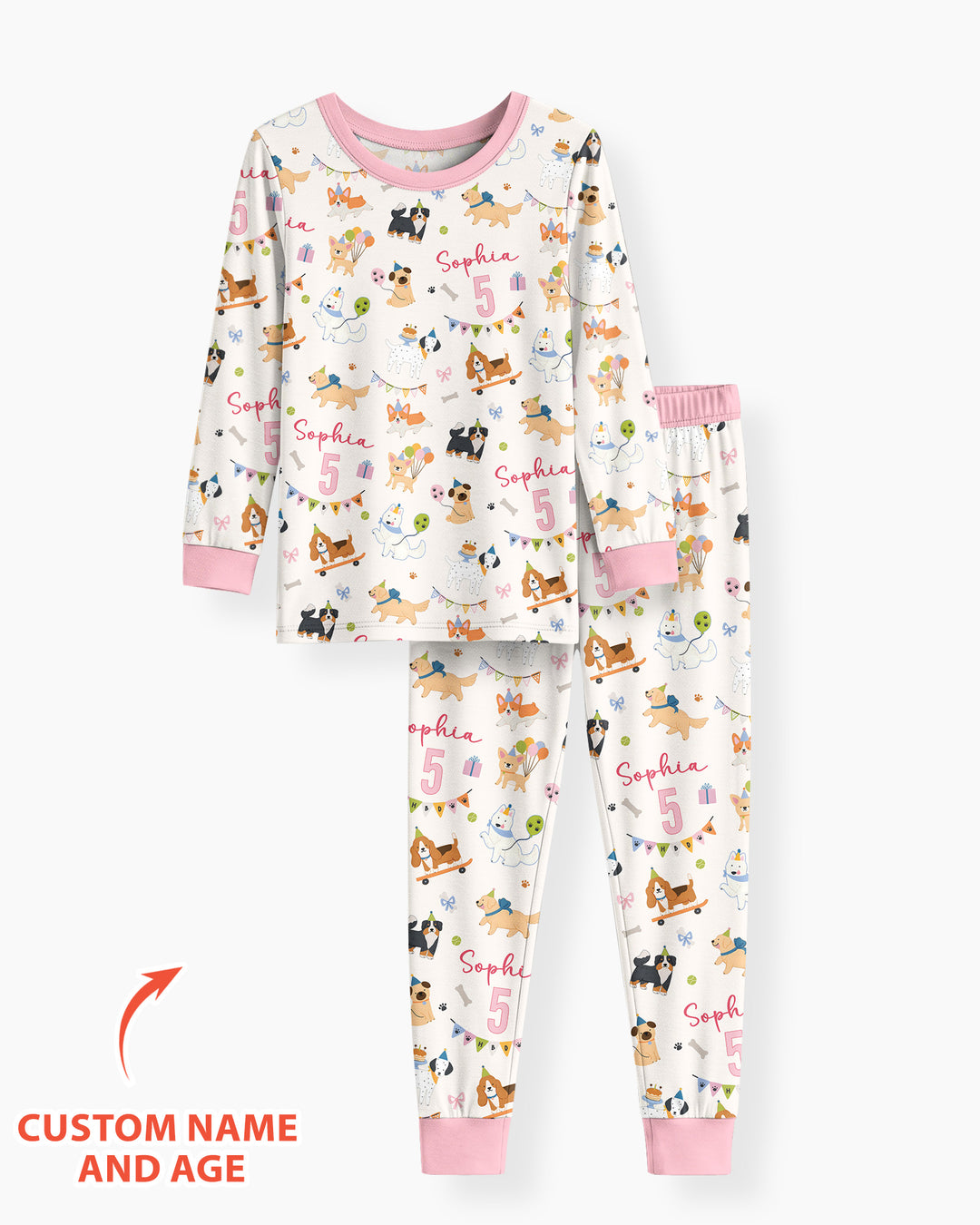 Zweiteiliges Langarm-Pyjama-Set mit Sommerfrüchten