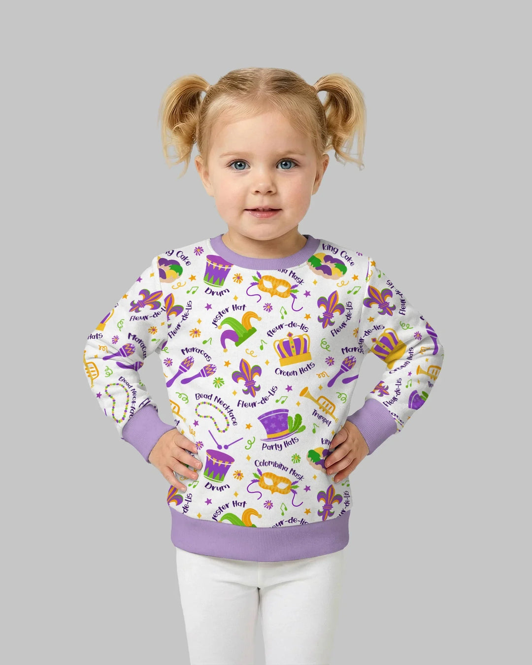 Mardi Gras Family Partnerlook Bambus-Rundhals-Sweatshirt