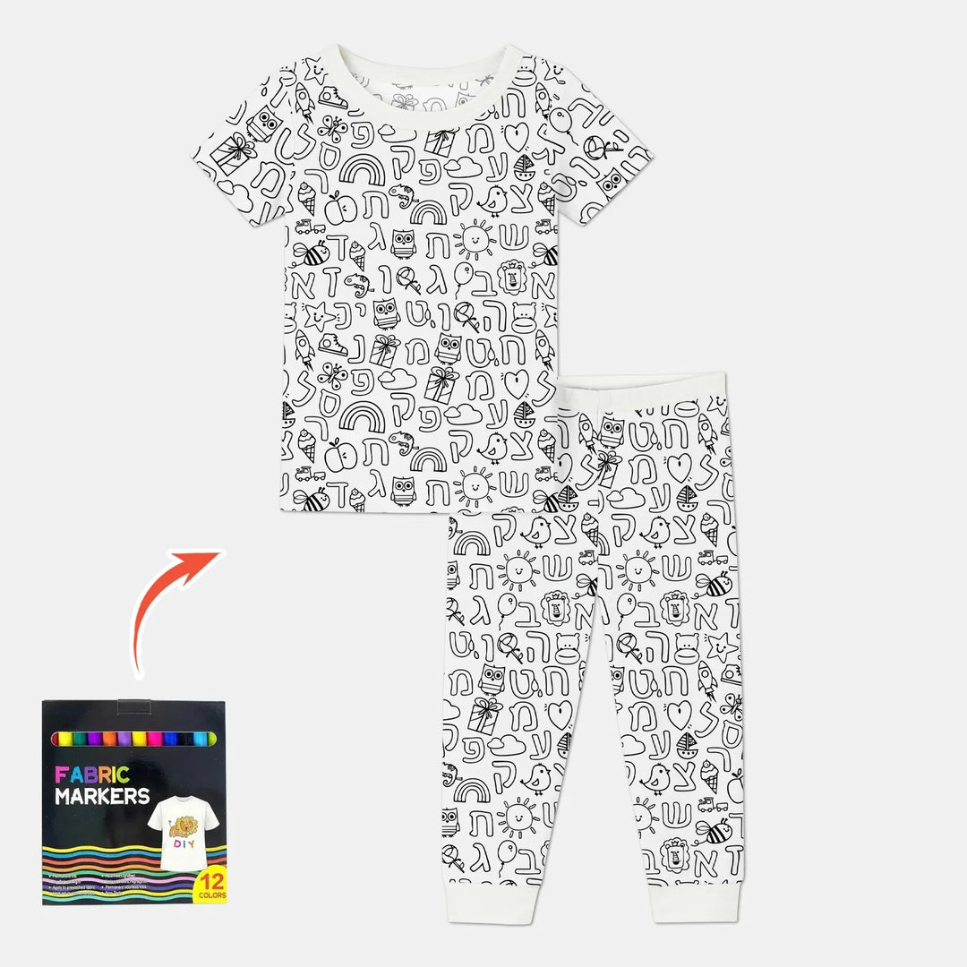 Zweiteiliges, kurzärmliges Pyjama-Set mit Marienkäfern
