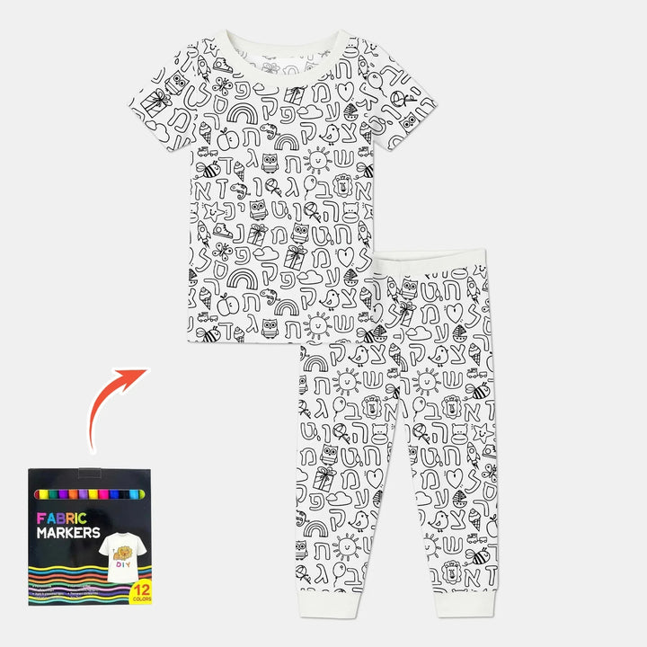 Zweiteiliges, kurzärmliges Pyjama-Set mit Marienkäfern