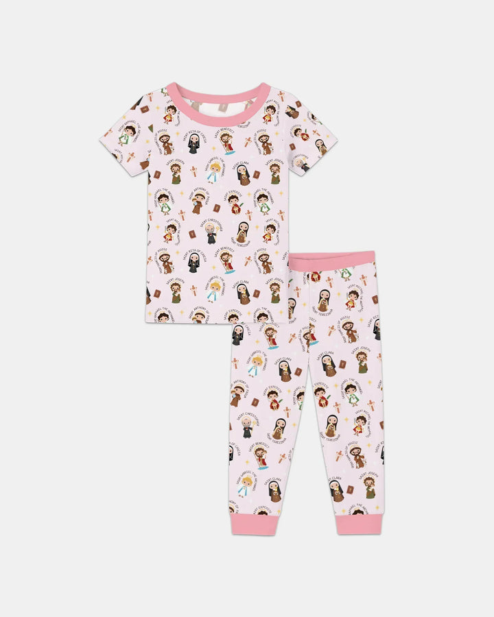 Saints in the Clouds Bamboo Two Piece Short Sleeve Pajama Set
