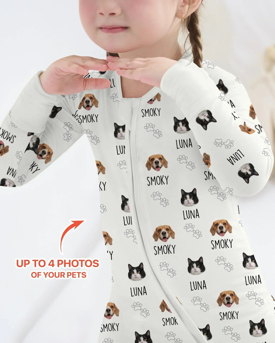 Custom Name and Pet Photos Bamboo Convertible Zippy