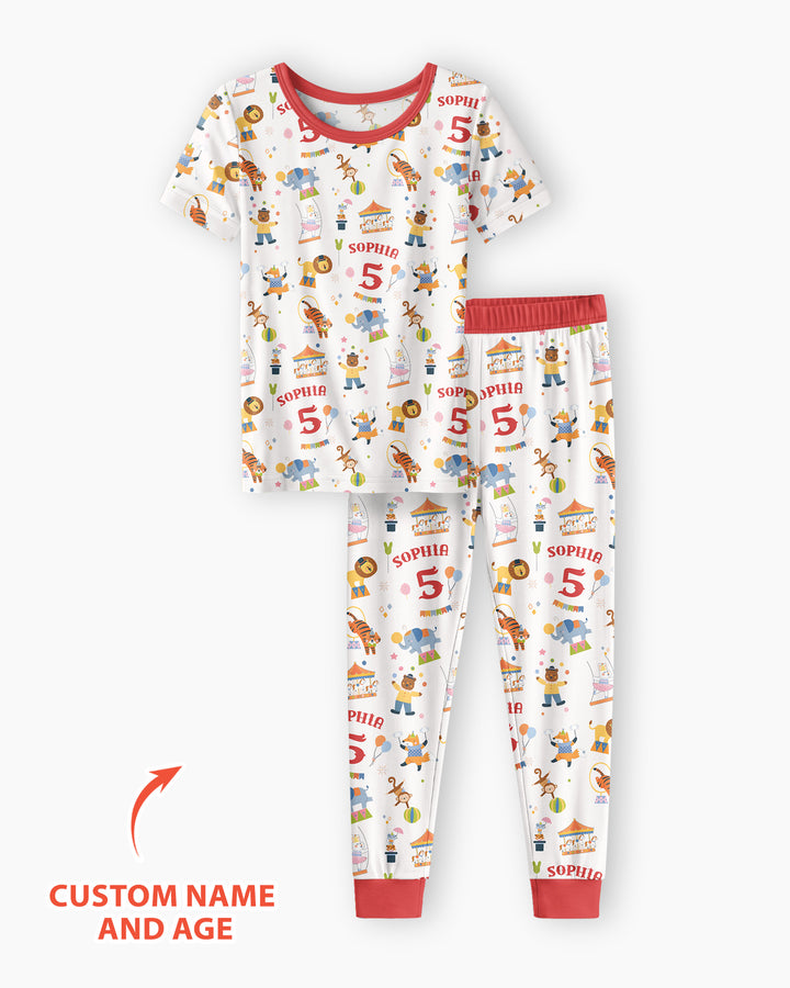 Zweiteiliges, kurzärmliges Pyjama-Set mit Marienkäfern