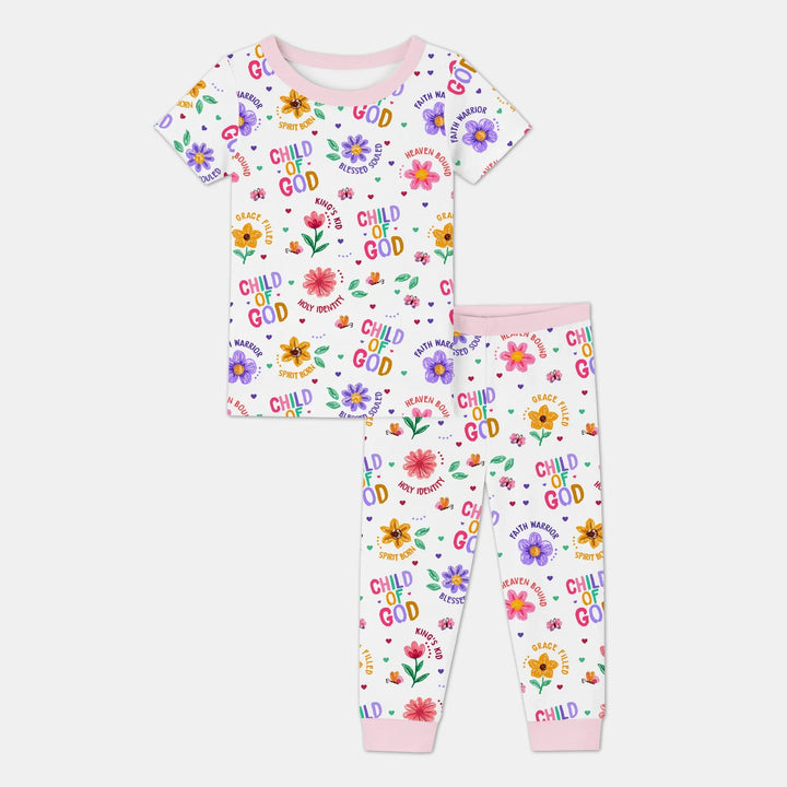 Zweiteiliges, kurzärmliges Pyjama-Set mit Marienkäfern