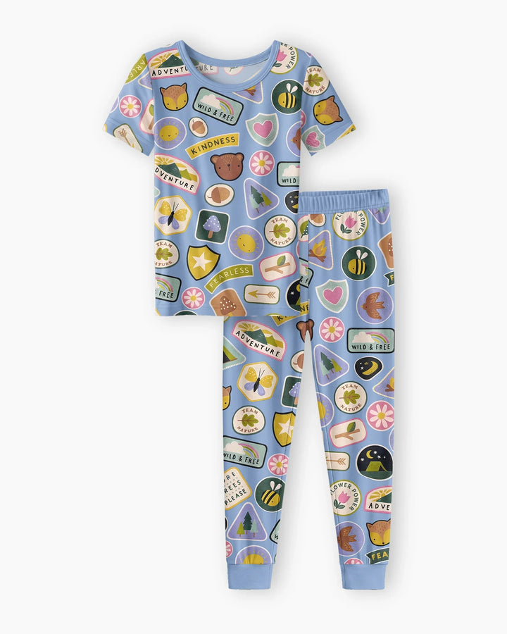 Zweiteiliges, kurzärmliges Pyjama-Set mit Marienkäfern