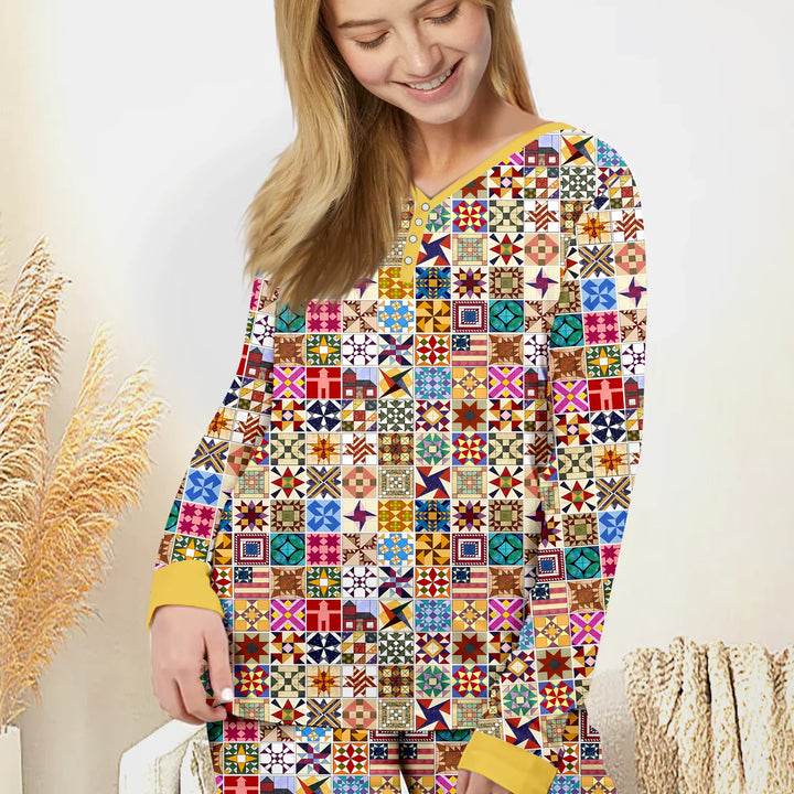 Heritage Quilt Bambus Damen Pyjama Set