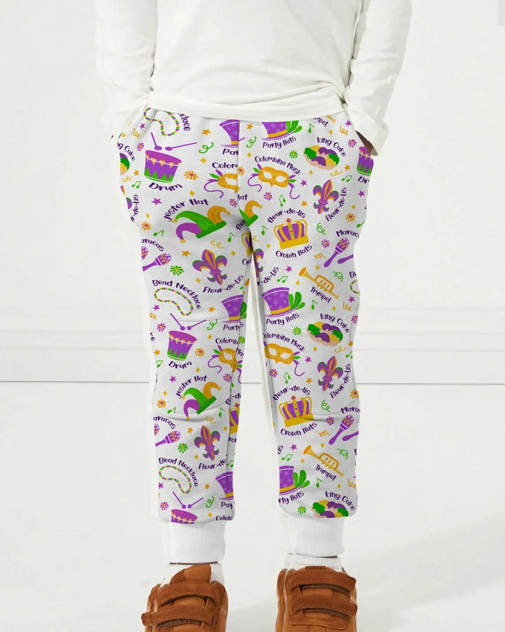 Mardi Gras Family Matching Bamboo Jogger