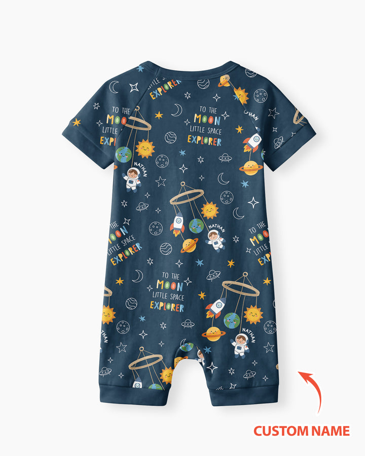 Little Astronaut Big Dream Bamboo Shorty Zippy