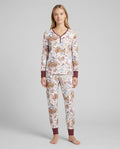 Whimsical Halloween Village Bamboo Women Pajama Set