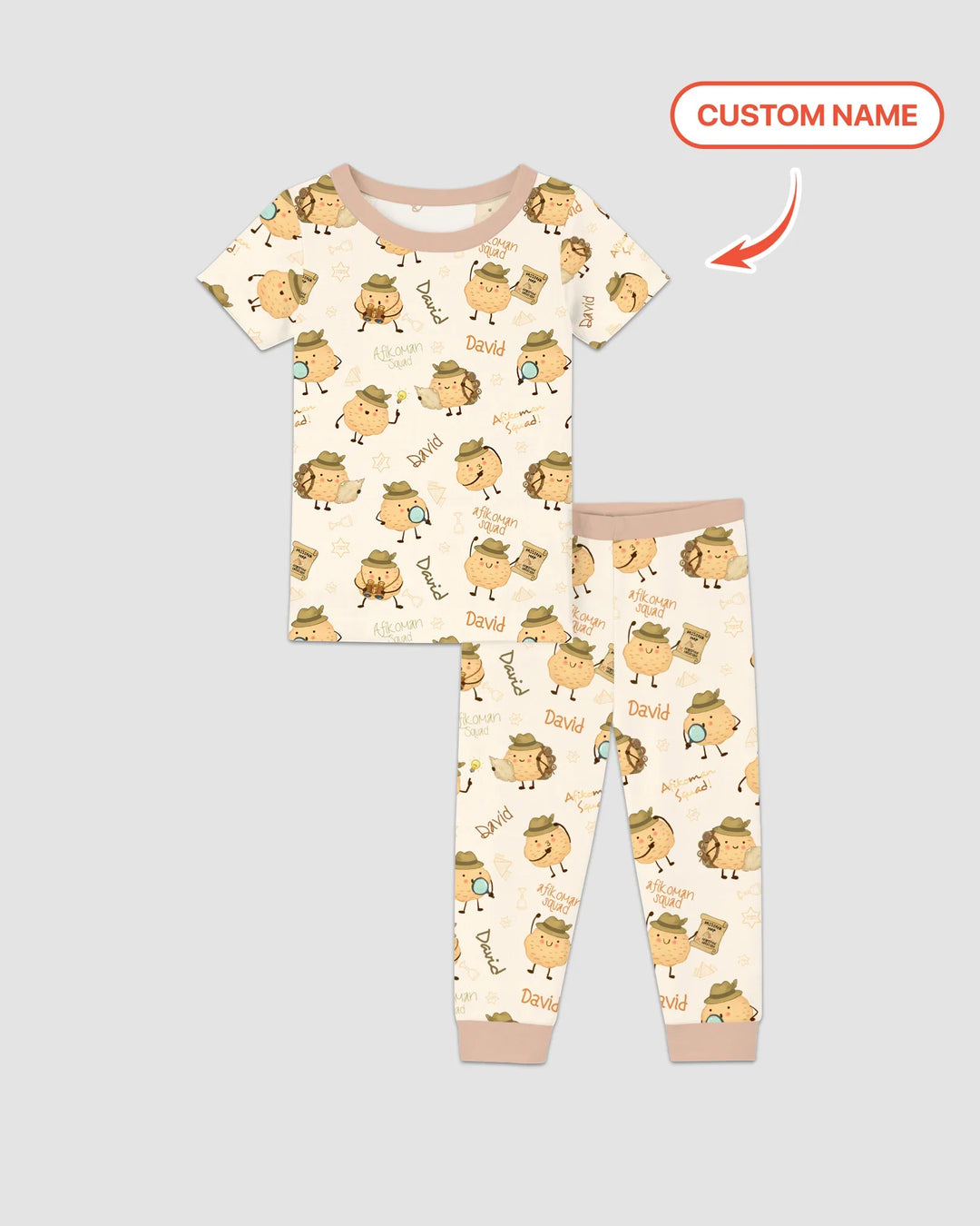 Zweiteiliges, kurzärmliges Pyjama-Set mit Marienkäfern