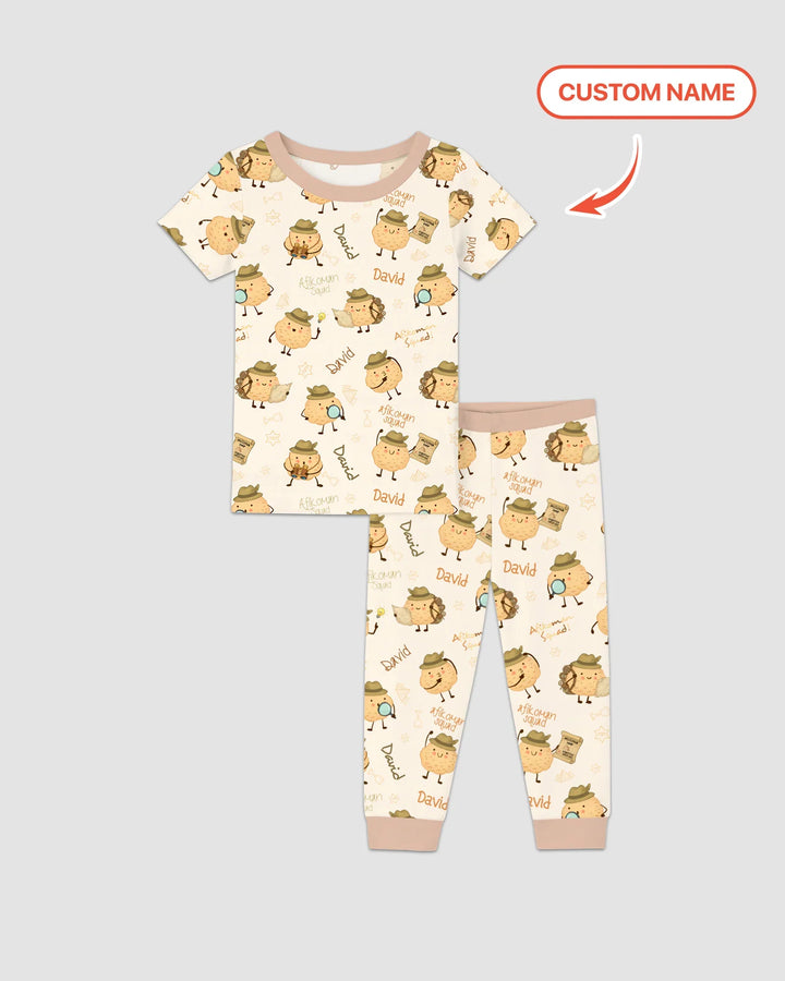 Zweiteiliges, kurzärmliges Pyjama-Set mit Marienkäfern