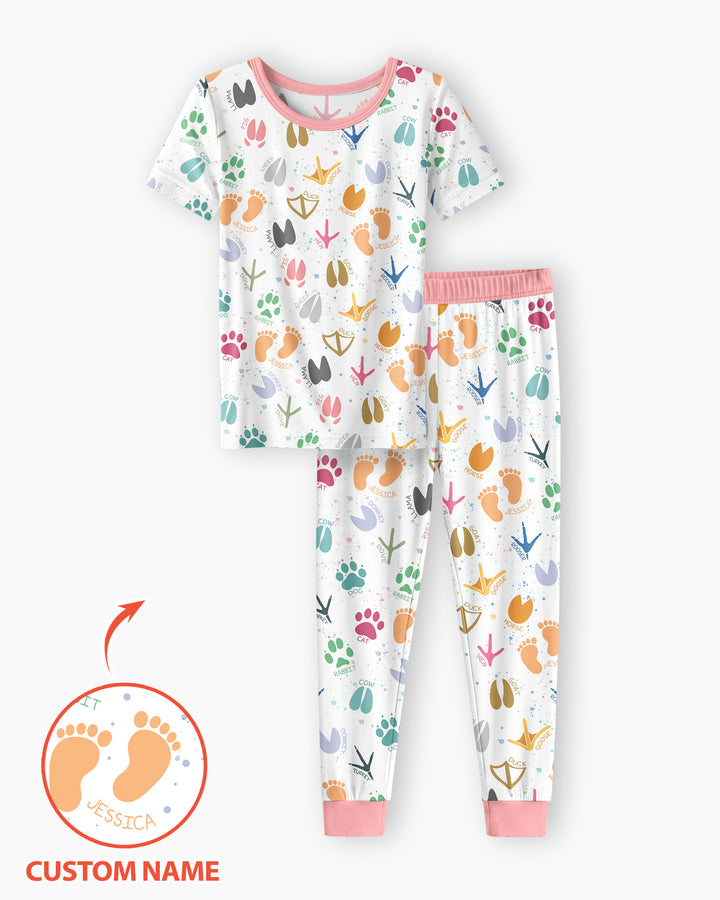 Zweiteiliges, kurzärmliges Pyjama-Set mit Marienkäfern