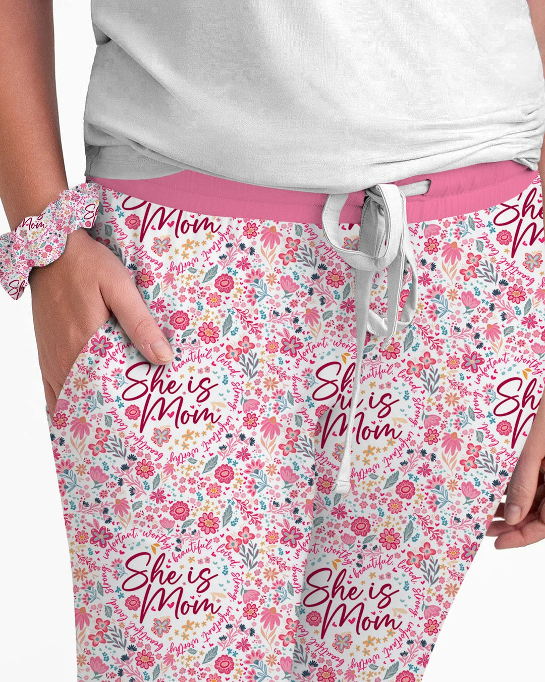 She Is Mom Floral Bamboo Women Pajama Set