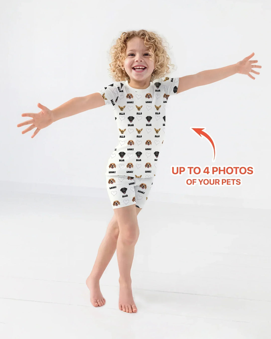 Zweiteiliges Pyjama-Set mit kurzen Ärmeln und Shorts im Sommer-Design
