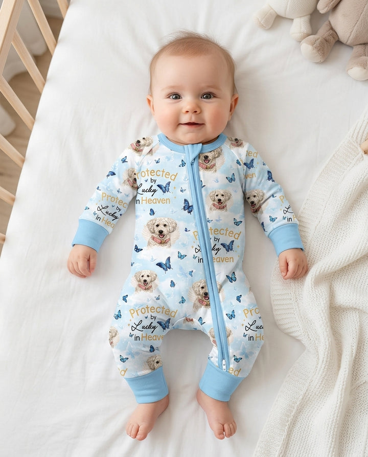 Gerippte Babykleidung mit individuellem Foto - Weich &amp; Skizzenhaft