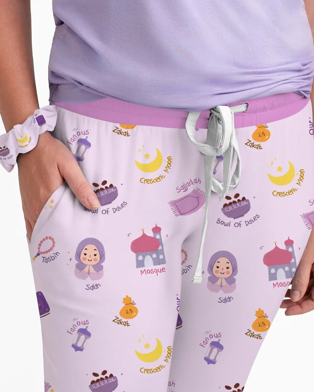 Niedliches Ramadhan Mubarak Bambus Damen Pyjama-Set