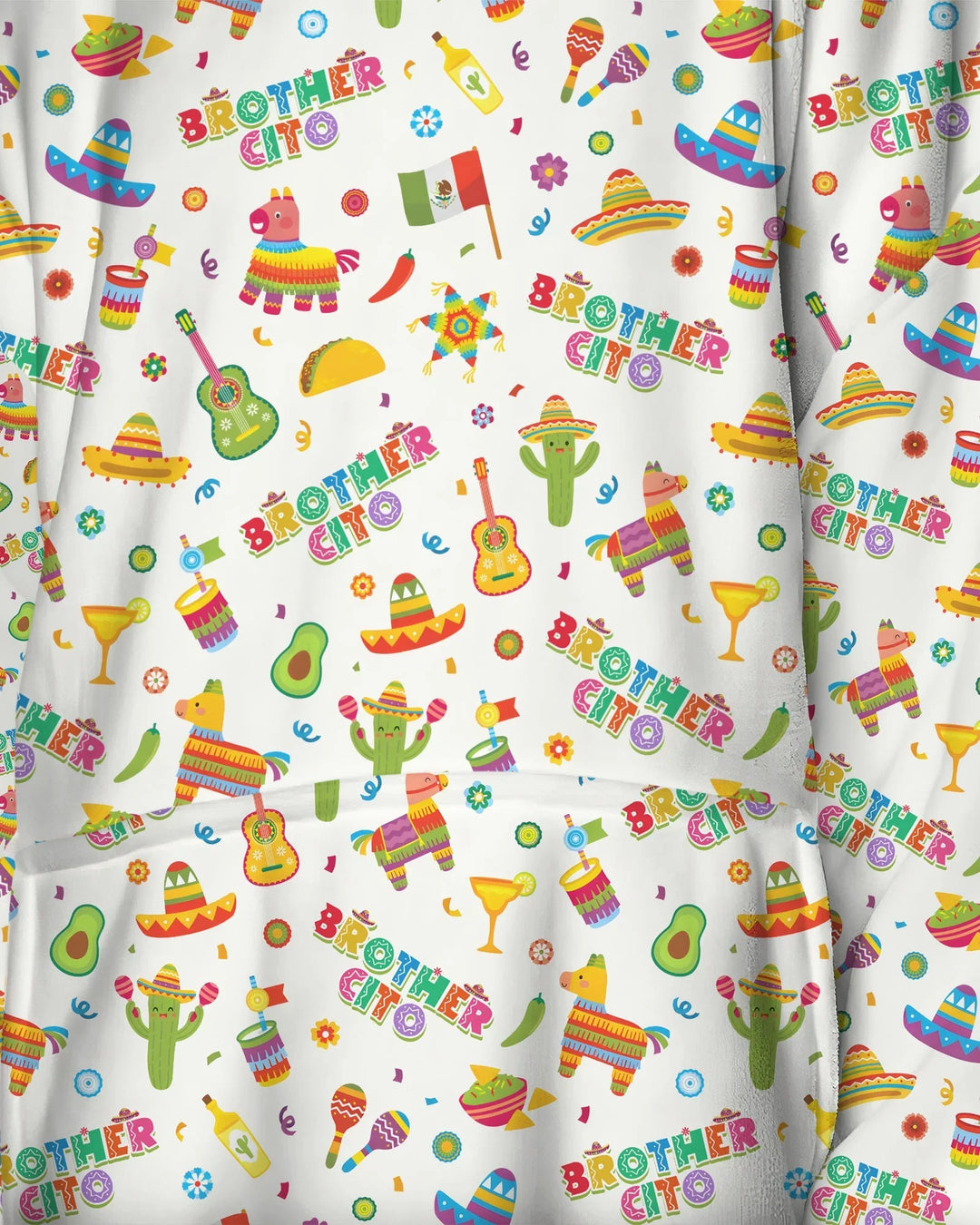 Cinco de Mayo Familie passende tragbare Bambus-Decken-Hoodie