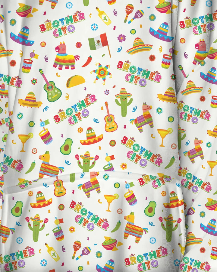 Cinco de Mayo Familie passende tragbare Bambus-Decken-Hoodie