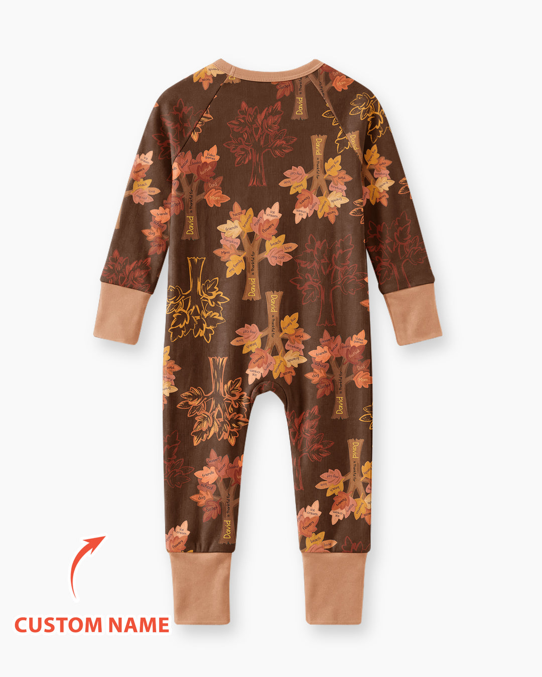 Custom Thanksgiving Tree Bamboo Convertible Zippy
