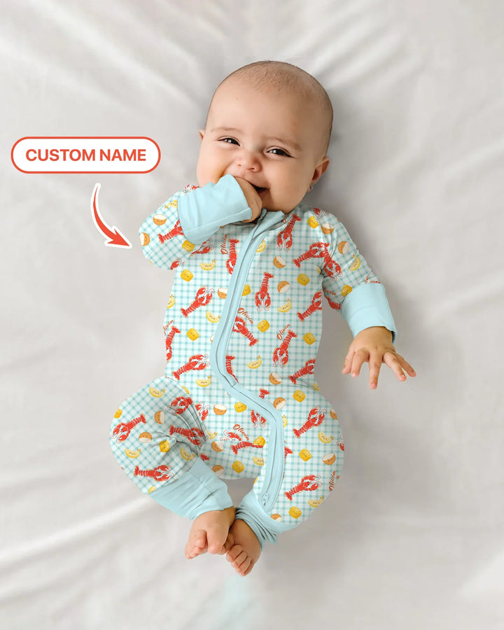 Custom Name Preppy Crawfish Season Bamboo Convertible Zippy