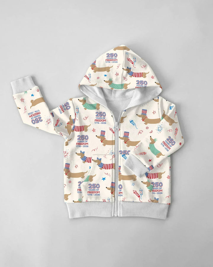 250 Years Of Freedom Bamboo Zip Hoodie
