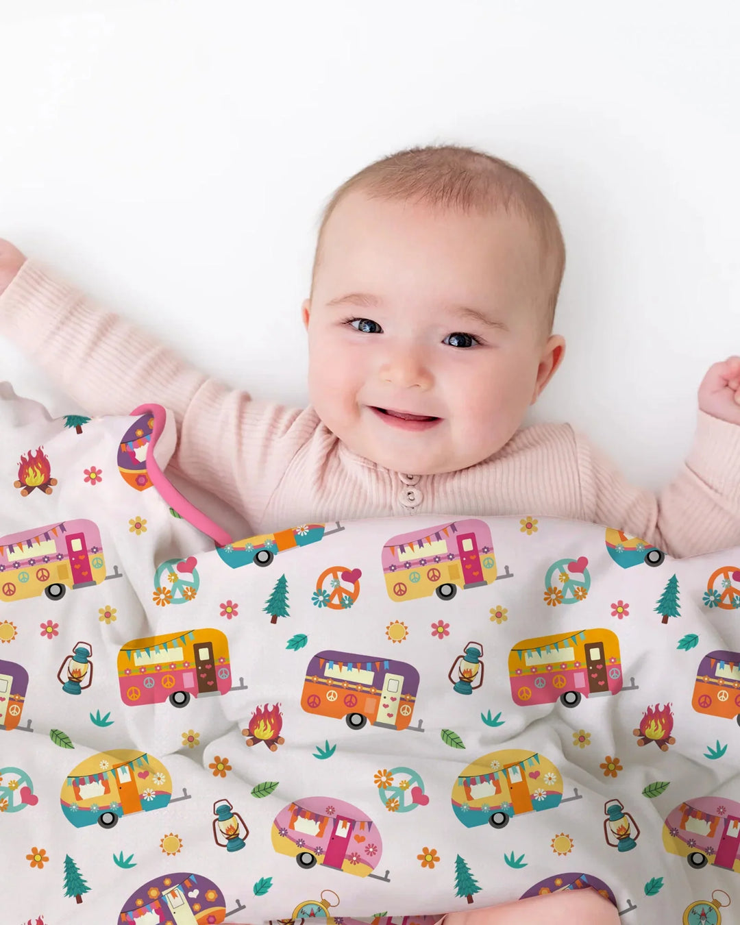 Happy Little Camper Bamboo Blanket