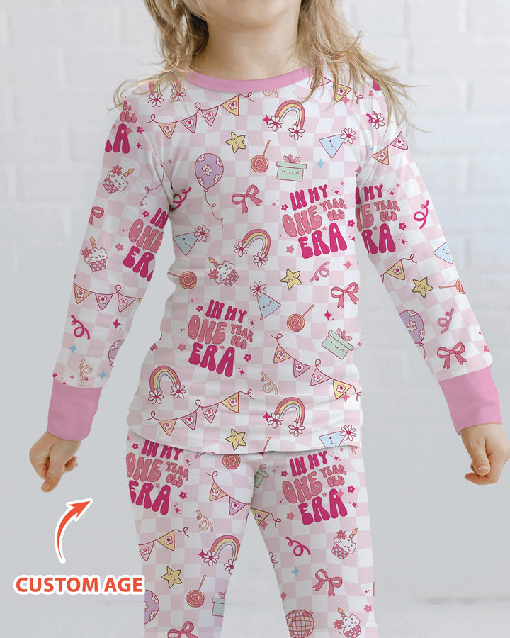 Personalized In My Birthday Era Bamboo Two Piece Long Sleeve Pajama Set