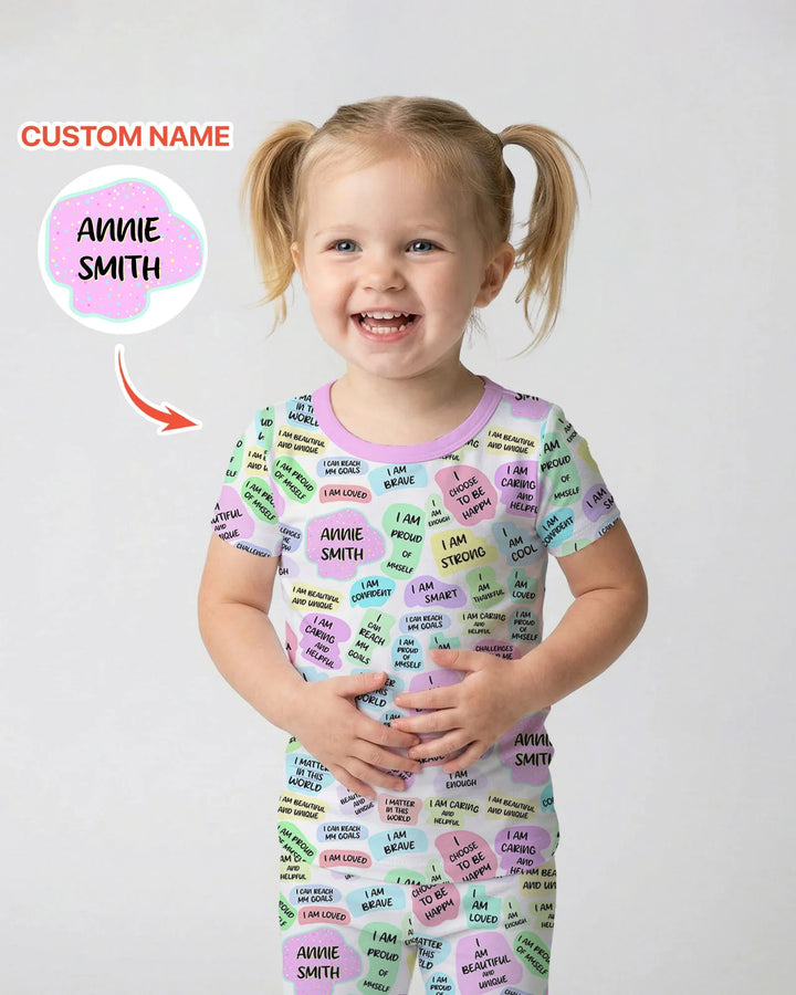 Zweiteiliges, kurzärmliges Pyjama-Set mit Marienkäfern