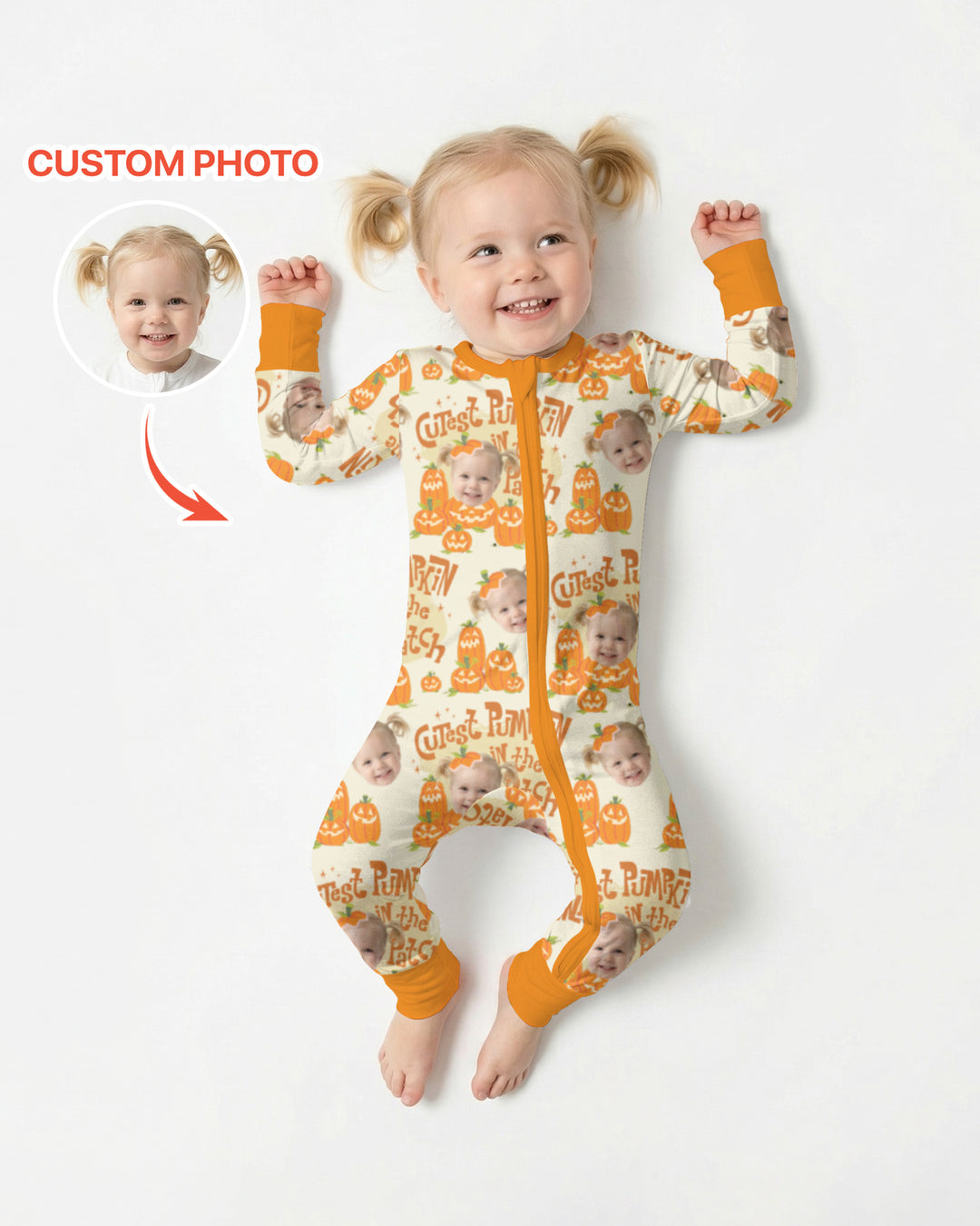 Gerippte Babykleidung mit individuellem Foto - Weich &amp; Skizzenhaft