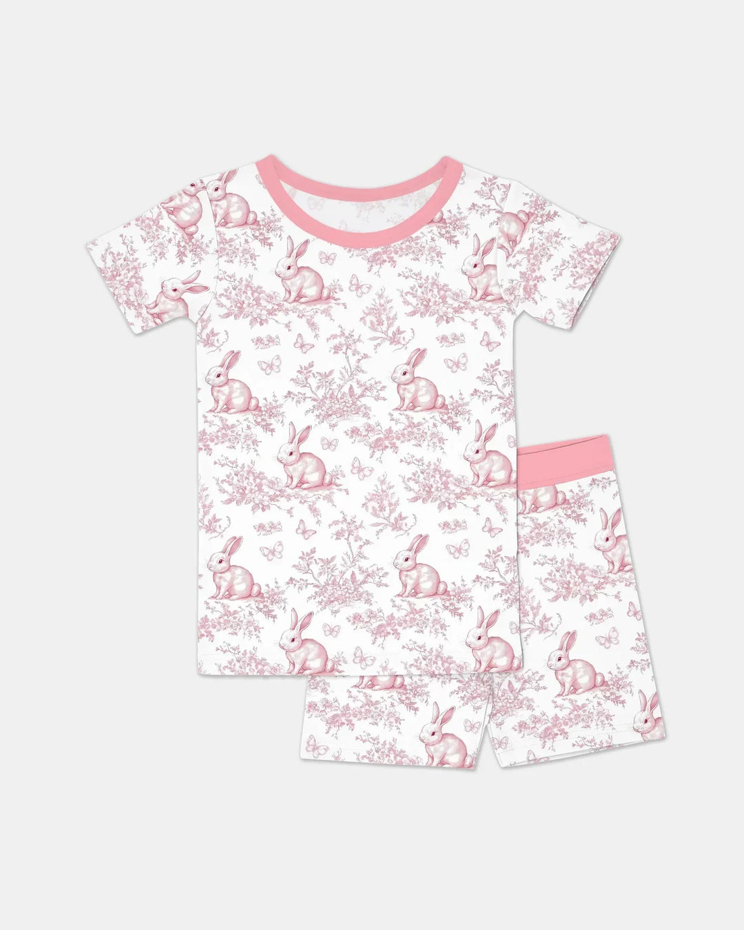 Template Zweiteiliges Pyjama-Set mit kurzen Ärmeln und Shorts