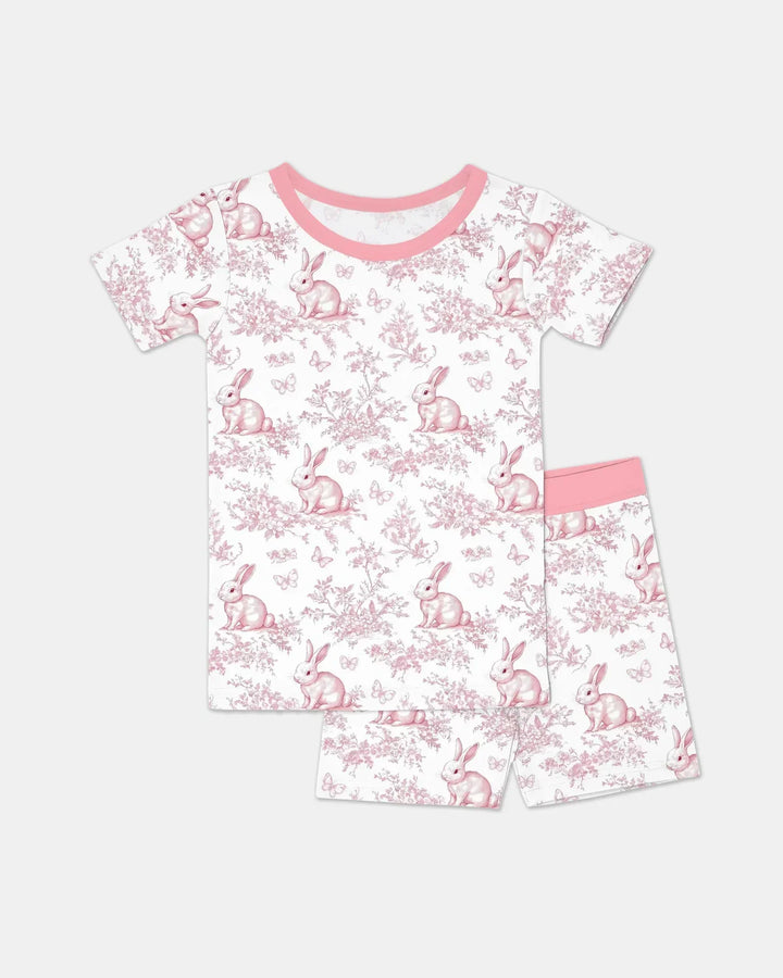Template Zweiteiliges Pyjama-Set mit kurzen Ärmeln und Shorts