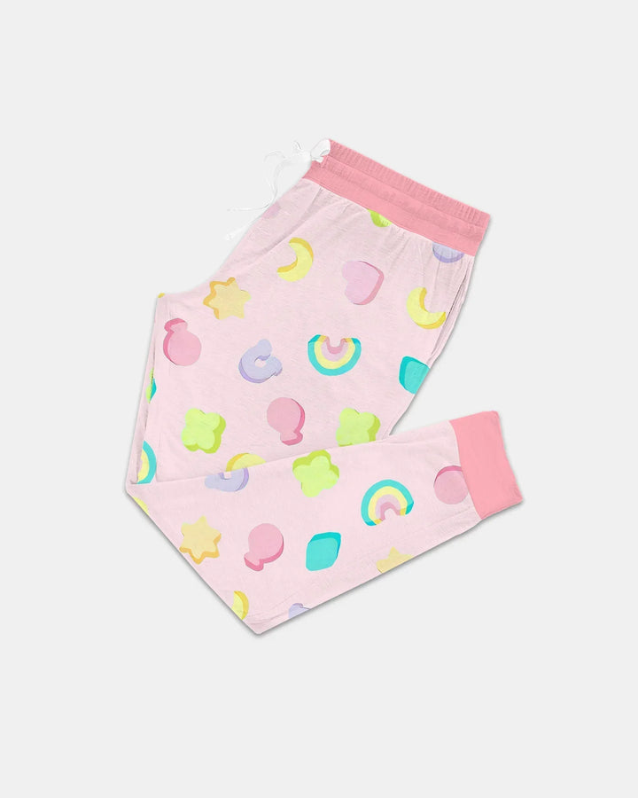 Pastell Lucky Charms Bambus Pyjama Set für Damen mit Streumuster