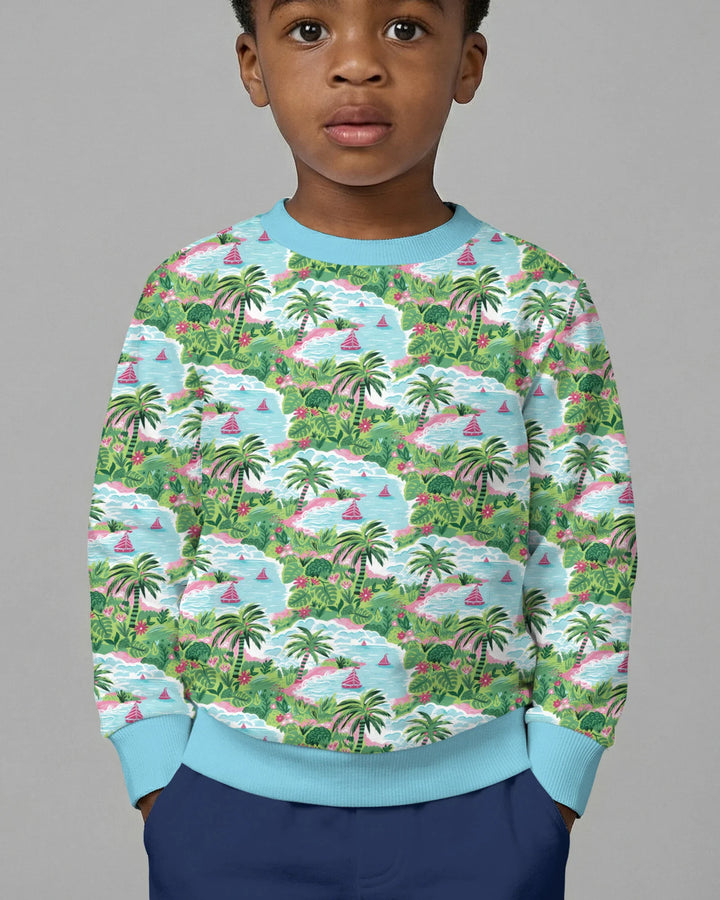 Preppy Coast Beach Club Bamboo Crewneck Sweatshirt