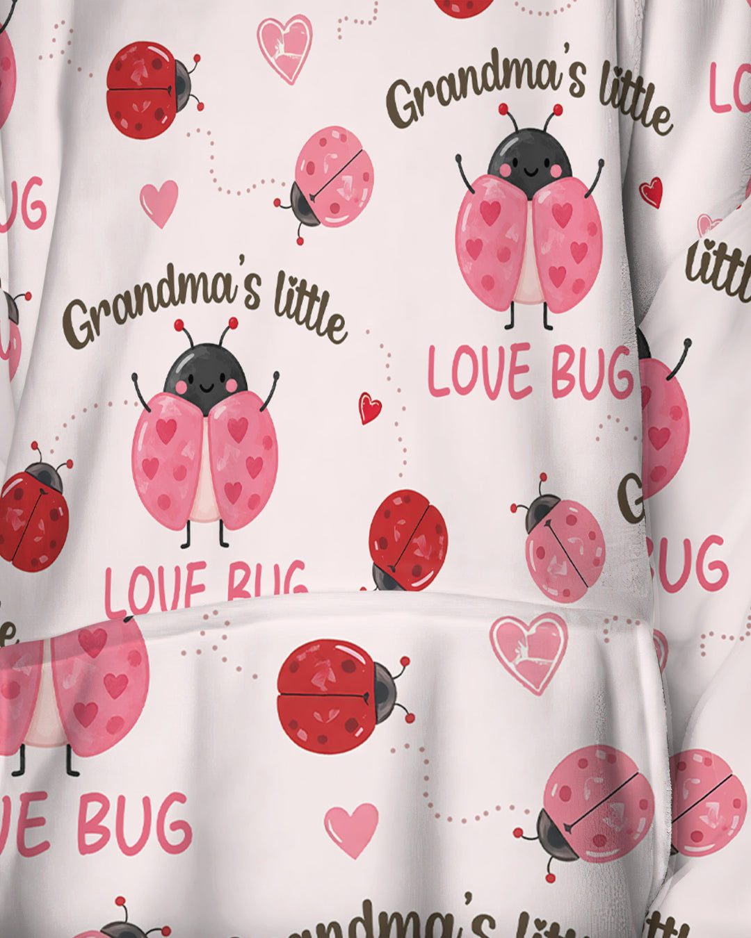 Grandma's Little Love Bug Bamboo Blanket Hoodie