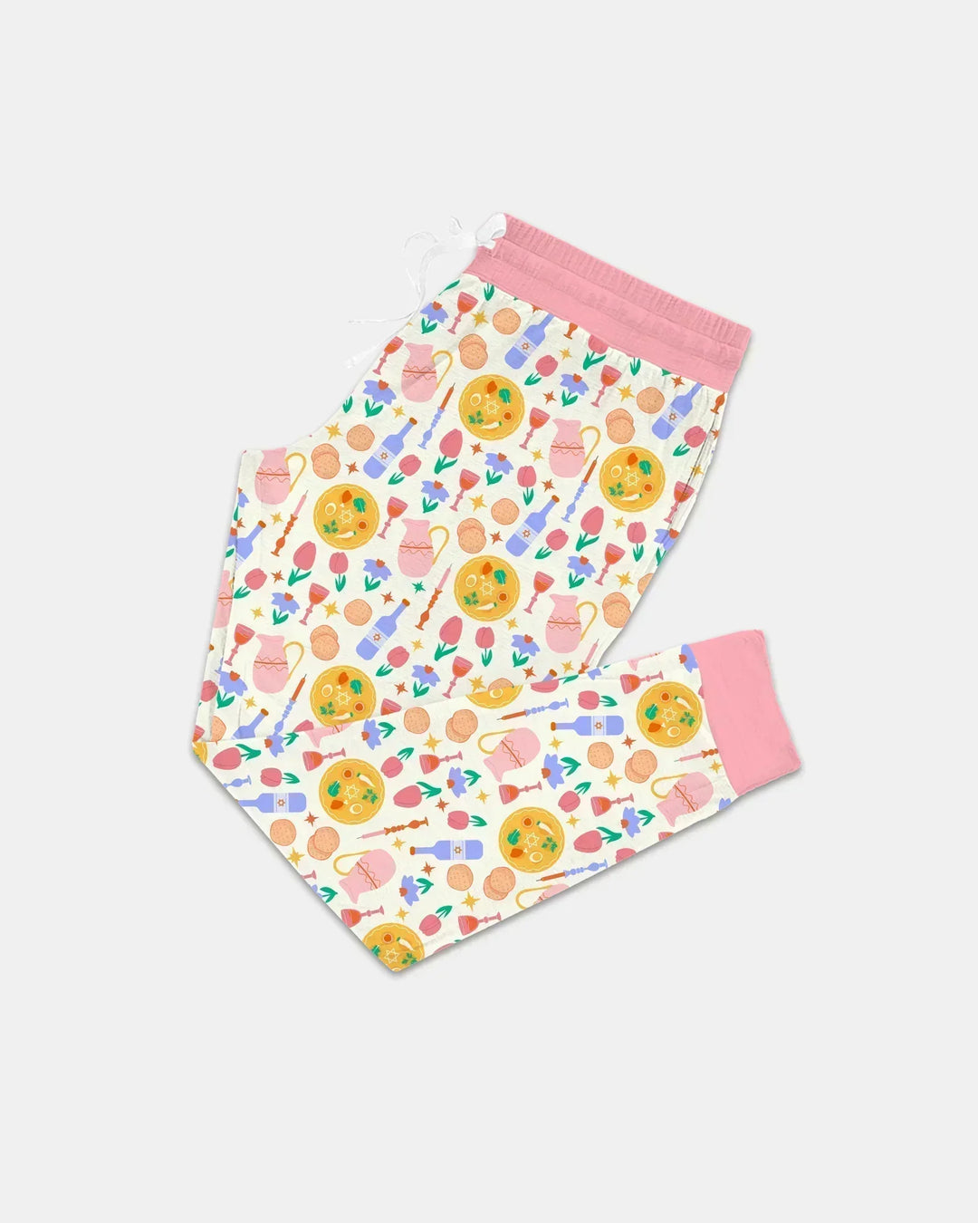 Pessach Sameach Passende Familien-Pyjama-Set aus Bambus für Damen