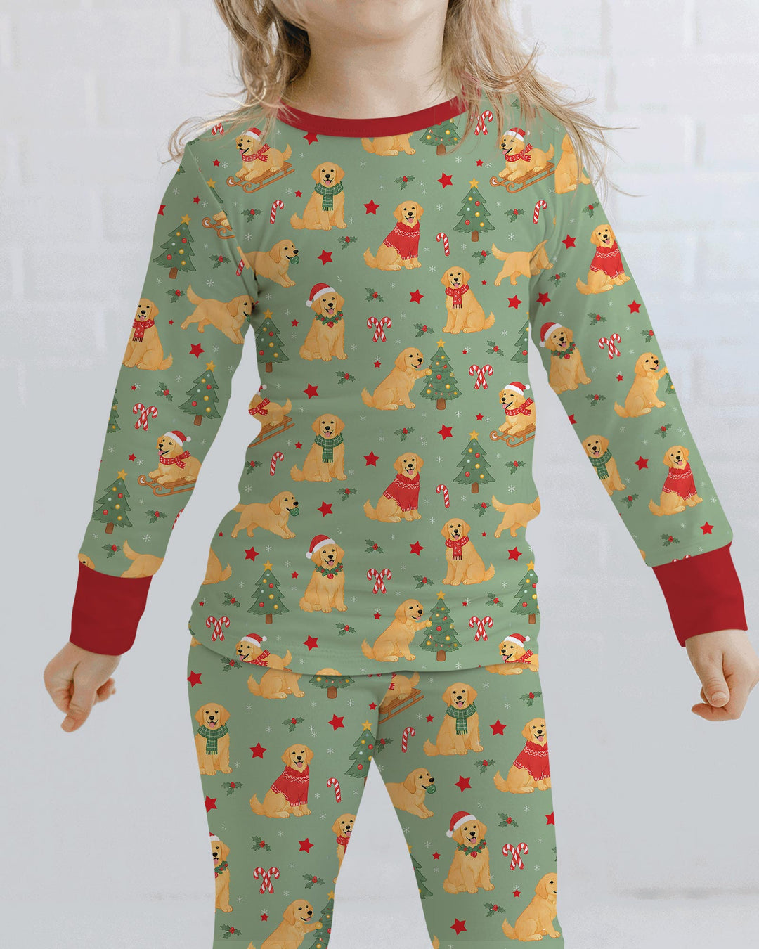 Holiday Dog Bamboo Two Piece Long Sleeve Pajama Set