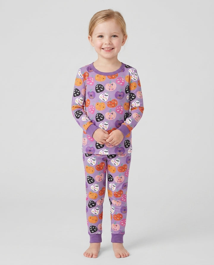 Boo Pumpkin Season Bamboo Two Piece Long Sleeve Pajama Set