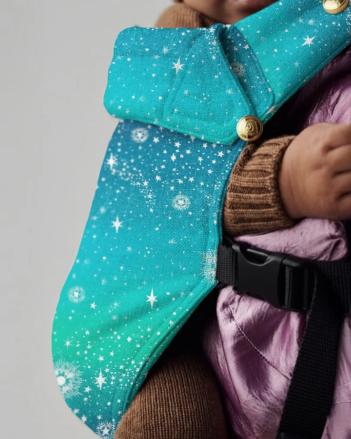 Teal Starry Night Glitzer Babytrage