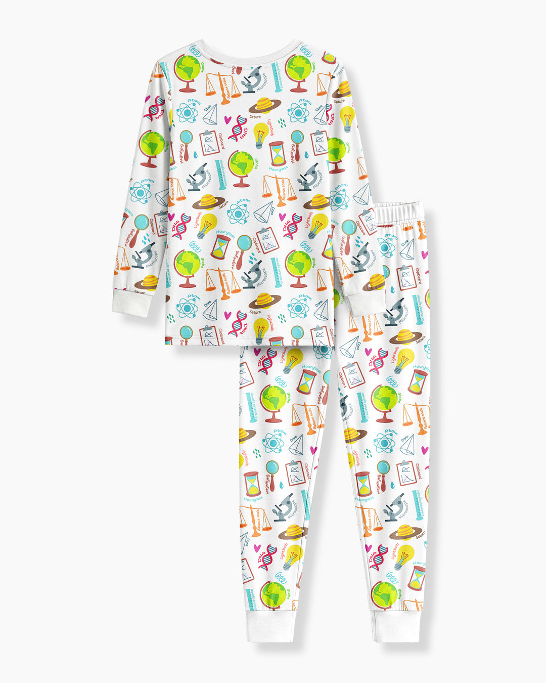 Tiny Scientist Explores The World Bamboo Two Piece Long Sleeve Pajama Set
