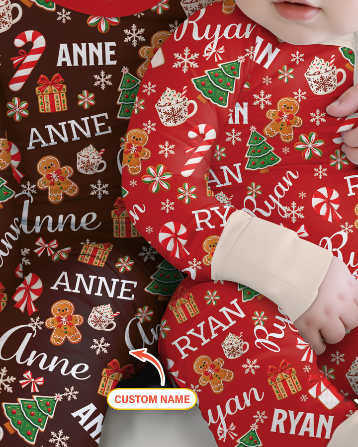 Merry Christmas Custom Name Bamboo Convertible Zippy
