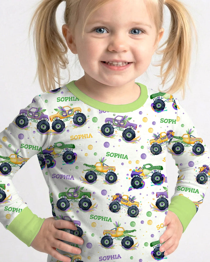 Zweiteiliges Langarm-Pyjama-Set mit Sommerfrüchten