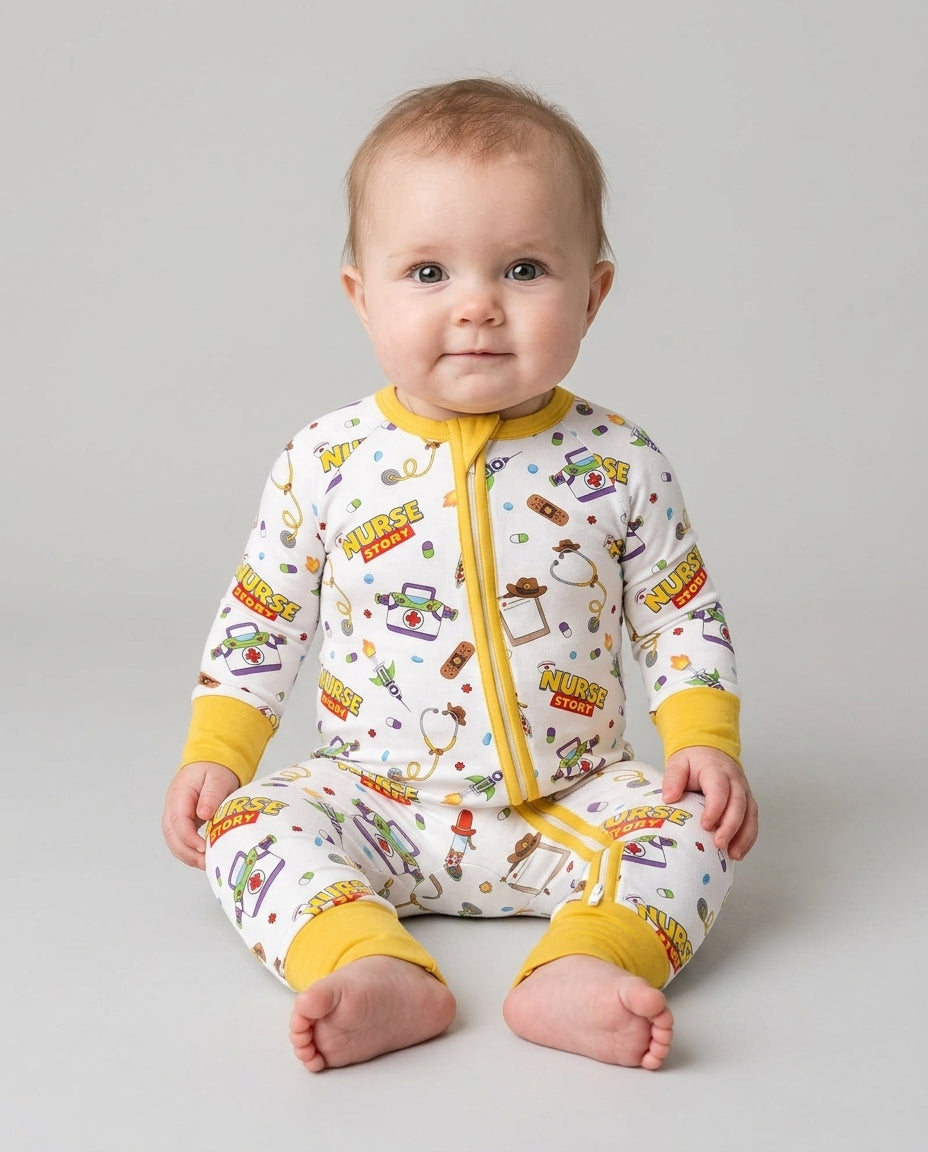 Gerippte Babykleidung mit individuellem Foto - Weich &amp; Skizzenhaft