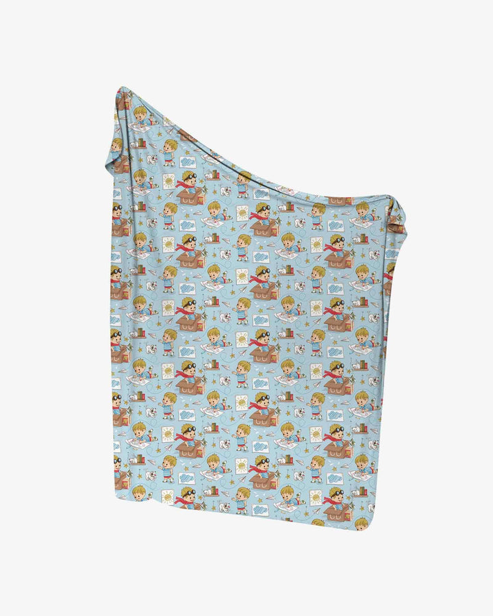 Tiny Explorer Tales swaddle blanket