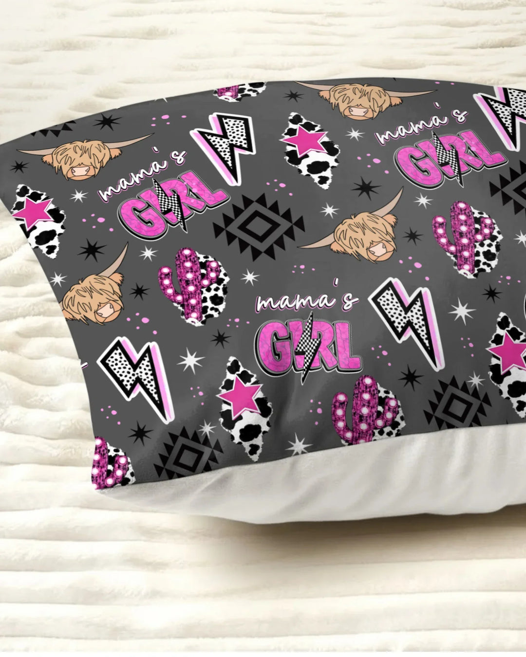 Western Mama & Me Matching Bamboo Pillow Case
