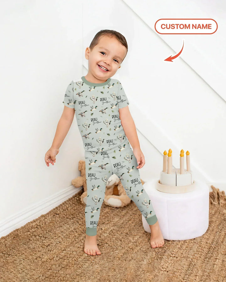 Zweiteiliges, kurzärmliges Pyjama-Set mit Marienkäfern