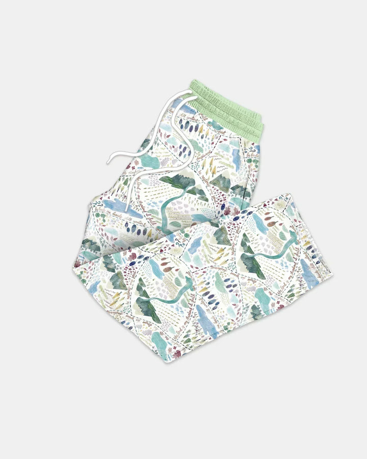 Whimsical Psalms 23 Map Bamboo Men's Pajama Set