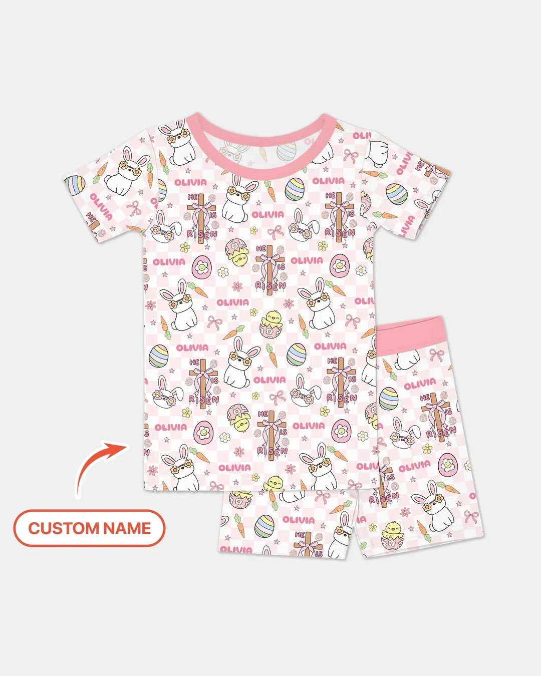 Zweiteiliges Pyjama-Set mit kurzen Ärmeln und Shorts im Sommer-Design